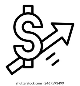 Profit Vector Line Icon Design