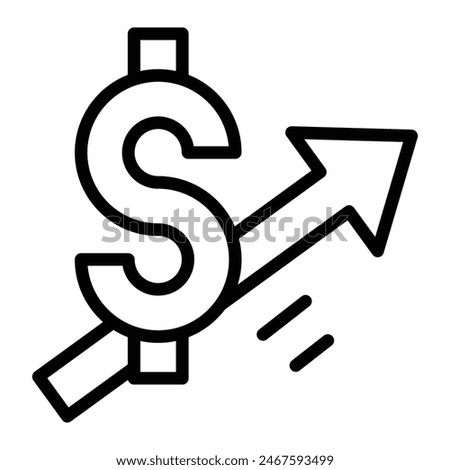 Profit Vector Line Icon Design