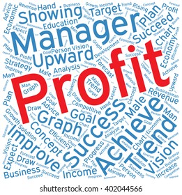 Profit ,Word cloud art  background