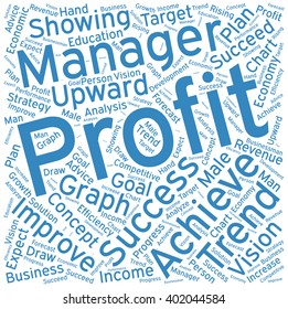 Profit ,Word cloud art  background