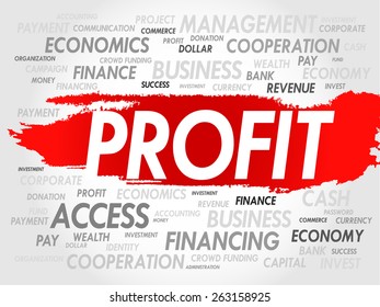 PROFIT word cloud, business concept