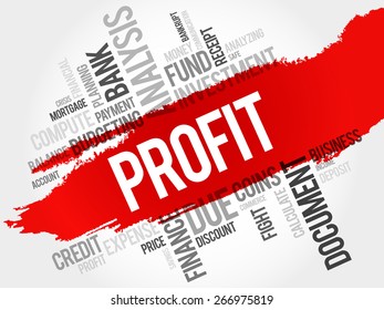 Profit Word Cloud Business Concept Stock Vector (Royalty Free ...