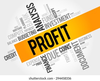 Profit Word Cloud Business Concept Stock Vector (Royalty Free ...