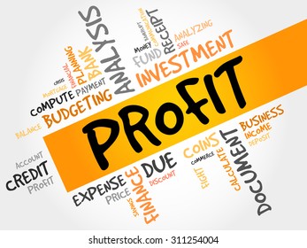 Profit Word Cloud Business Concept Stock Vector (Royalty Free ...