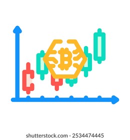 Rentabilidad Cryptocurrency Minería Icono de color Vector. Rentabilidad Cryptocurrency Minería Signo. Ilustración de símbolo aislado