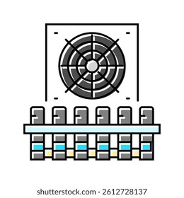 profitability cryptocurrency mining color icon vector. profitability cryptocurrency mining sign. isolated symbol illustration