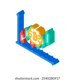 profitability cryptocurrency mining isometric icon vector. profitability cryptocurrency mining sign. isolated symbol illustration