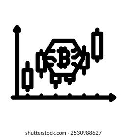 profitability cryptocurrency mining line icon vector. profitability cryptocurrency mining sign. isolated contour symbol black illustration