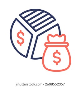 Profitability Icon Element for Design