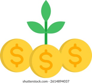 Profitability Icon Flat Vector Illustration