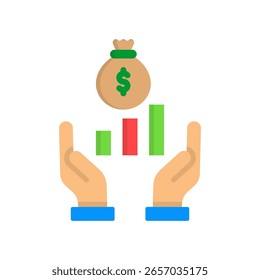 Profitability-Symbol - flache Vektorgrafik
