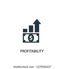 Profitability icon. Simple element illustration. Profitability concept symbol design. Can be used for web and mobile.