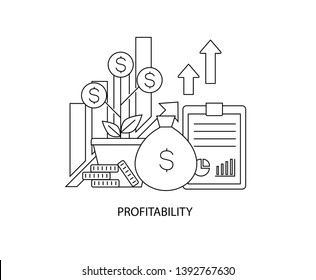 Profitability icon vector design eps10