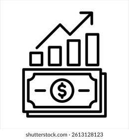 Profitability Line Icon Vector Illustration