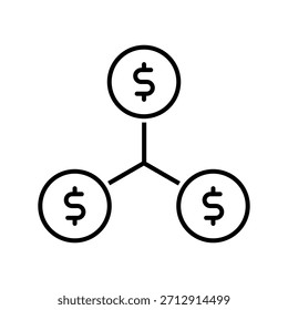 Vector rentable del icono del negocio. Signo de la ilustración del negocio. Símbolo o logotipo del equipo de negocios.