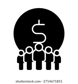 Vector rentable del icono del negocio. Signo de la ilustración del negocio. Símbolo o logotipo del equipo de negocios.