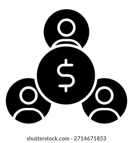 Vector rentable del icono del negocio. Signo de la ilustración del negocio. Símbolo o logotipo del equipo de negocios.
