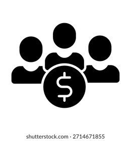 Profitable business icon vector. Business Illustration sign. Business team symbol or logo.