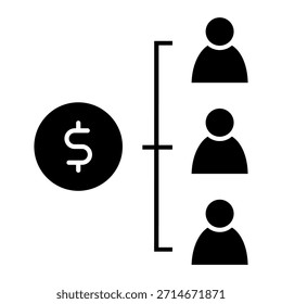 Profitable business icon vector. Business Illustration sign. Business team symbol or logo.