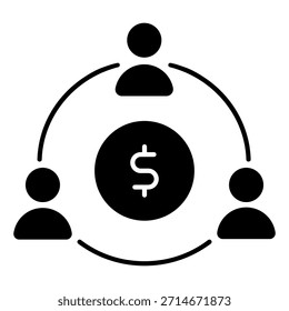 Profitable business icon vector. Business Illustration sign. Business team symbol or logo.