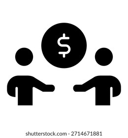 Vector rentable del icono del negocio. Signo de la ilustración del negocio. Símbolo o logotipo del equipo de negocios.