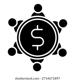 Vector rentable del icono del negocio. Signo de la ilustración del negocio. Símbolo o logotipo del equipo de negocios.