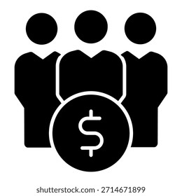 Vector rentable del icono del negocio. Signo de la ilustración del negocio. Símbolo o logotipo del equipo de negocios.