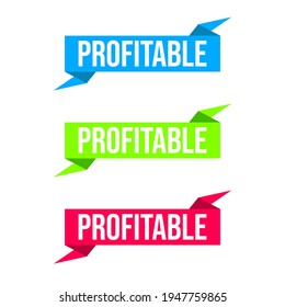 Profitable Business Origami Form Design-Vektorgrafik