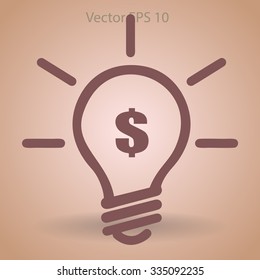 profitable idea money vector illustration