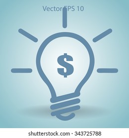 profitable idea money vector illustration