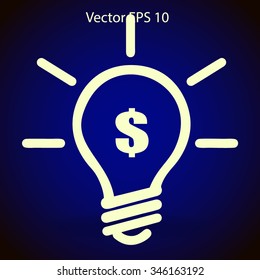 profitable idea money vector illustration