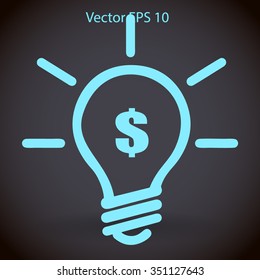 profitable idea money vector illustration