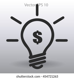 profitable idea money vector illustration