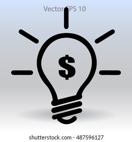 profitable idea money vector illustration