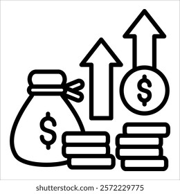 Profitable Investment Icon Element For Design