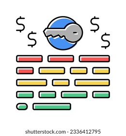 profitable keywords color icon vector. profitable keywords sign. isolated symbol illustration