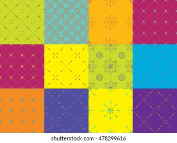 Profitable set of 12 tribal minimalism seamless patterns. Sacred geometry. High quality graphic.