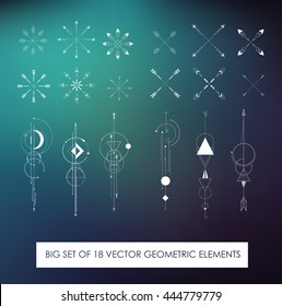 Profitably pack of high quality geometric elements. Sacred geometry.