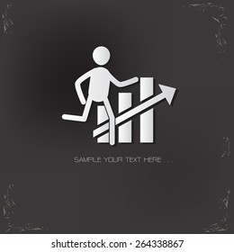 Profit,Human resource design on old background,vector