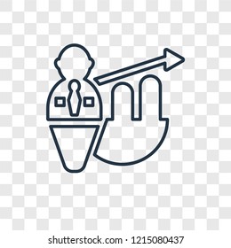 Profits concept vector linear icon isolated on transparent background, Profits concept transparency concept in outline style