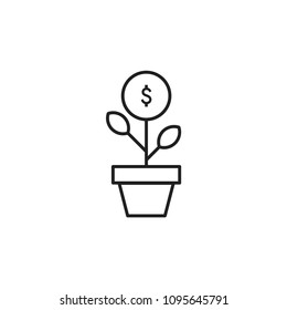 Profits icon. Growth symbol modern, simple, vector, icon for website design, mobile app, ui. Vector Illustration
