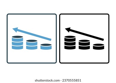 Profits Icon. Icon related to Business. Suitable for web site design, app, UI, user interfaces. Solid icon style. Simple vector design editable
