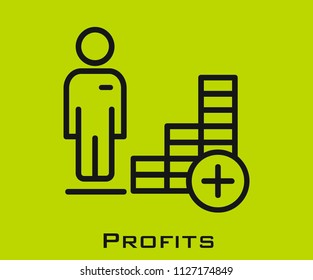 Profits icon signs