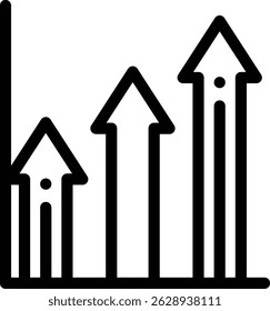 profits icon. Thin Linear Style Design Isolated On White Background