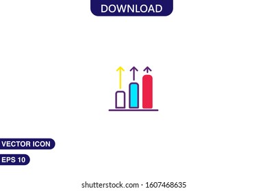 Profits icon in trendy flat style isolated on white background vector illustration
