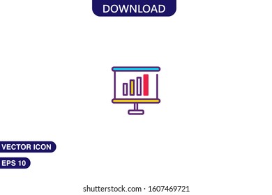 Profits icon in trendy flat style isolated on white background vector illustration