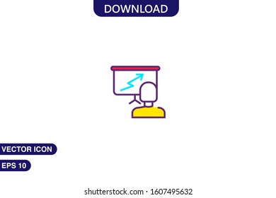 Profits icon in trendy flat style isolated on white background vector illustration