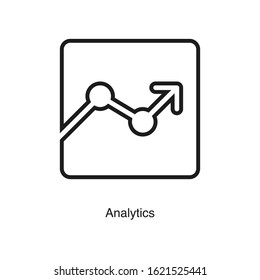 Profits icon vector on white background. Analytics black icon illustration