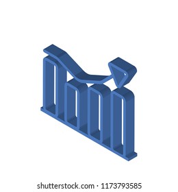 Profits isometric left top view 3D icon