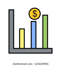 Profits line filled icon